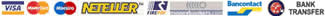 VISA | MasterCard | FirePay | Neteller | Moneybookers | Transfert Bancaire | Click&Buy | Citadel | Diners Club | Bancontact