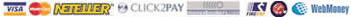 VISA | MasterCard | FirePay | Neteller | Moneybookers | Transfert Bancaire | Click&Buy | Citadel | Diners Club | Bancontact